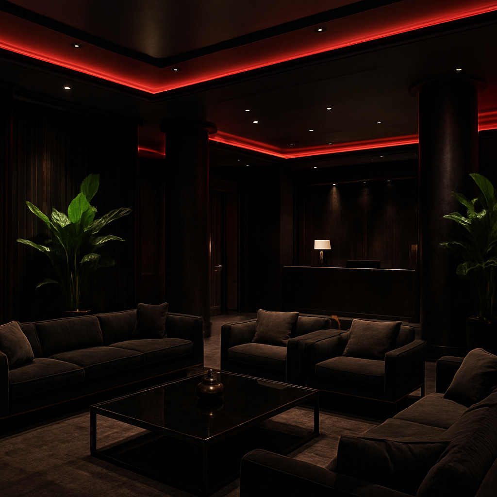 Luxury hotel lobby